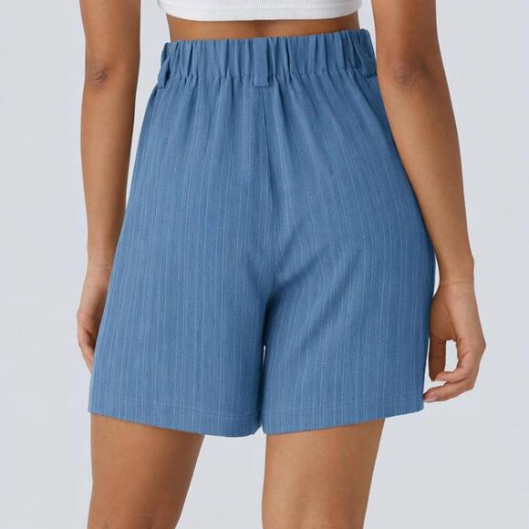 NWT Halara High Waisted Pocket Wide Leg Casual Linen-Feel Bermuda Shorts Size XS - Picture 2 of 7